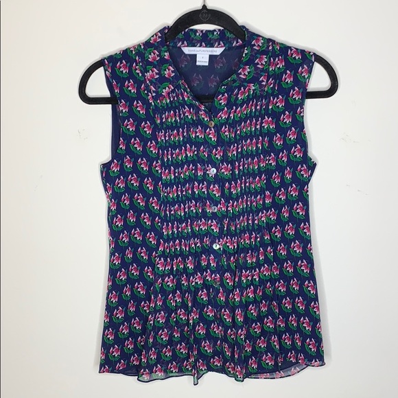 SOLD// Diane Von Furstenburg Floral Blouse - Picture 2 of 8